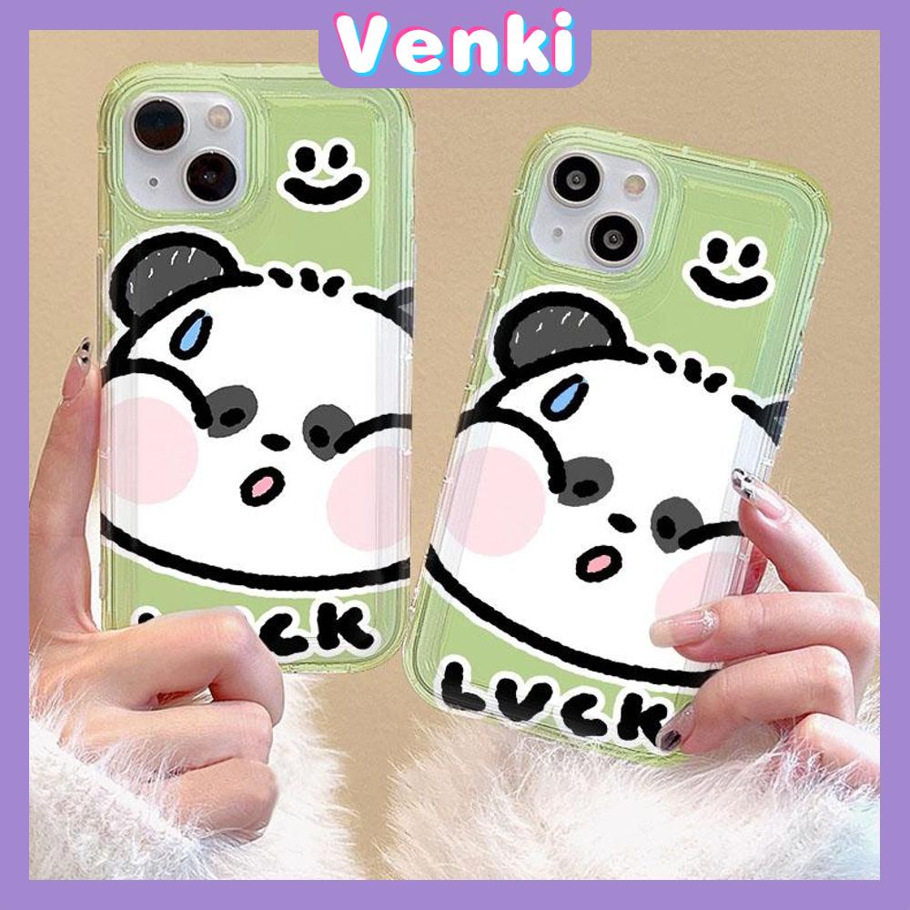 VENKI - For iPhone 11 Case Clear Phone Case TPU Soft Case Airbag Shockproof Protection Camera Cute Big Face Panda Compatible with iPhone 14 13 Pro Max iPhone 12 Pro Max XR XS 7 8