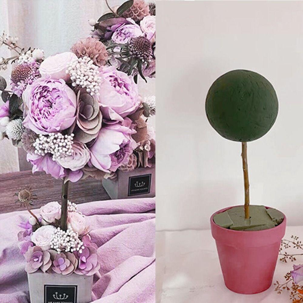 [Elegan] Floral Foam Peredam Air Bulat Florist Dekorasi Pernikahan Floral Art Bunga Lumpur Tempat Buket