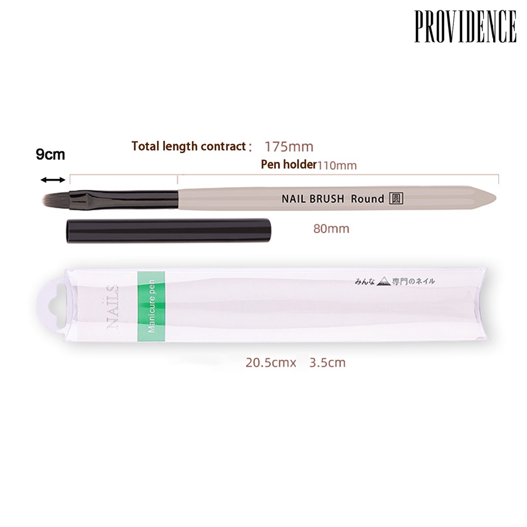 Providence Pena Nail Art Dengan Penutup Logam Batang Akrilik Pegangan Nyaman Bulu Lembut Manicure UV Gel Extension Pen Beragam Gaya Kutek Lukisan Menggambar Kuas