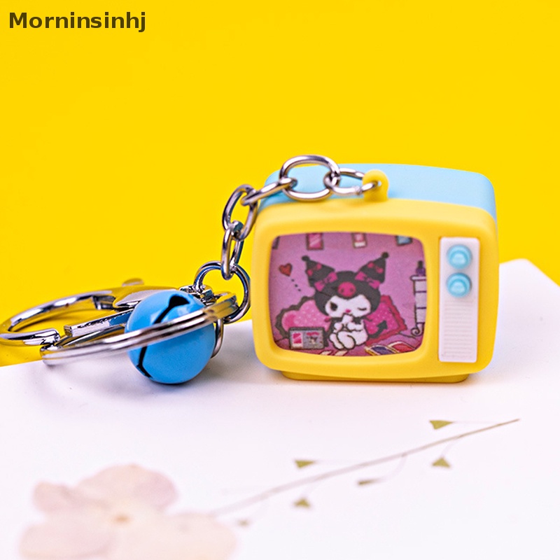 Mornin Gantungan Kunci Kartun Motif Sanrio Suara Led Emitg Luminous Key Chain Mainan Simulasi Tv Hadiah id