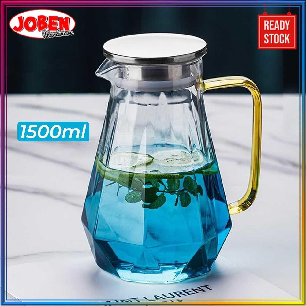 COD Gelas Kaca Untuk Minuman Es Kopi Teh Aesthetic Unik Estetik BORREY Teko Kaca Teh Pitcher Borosil