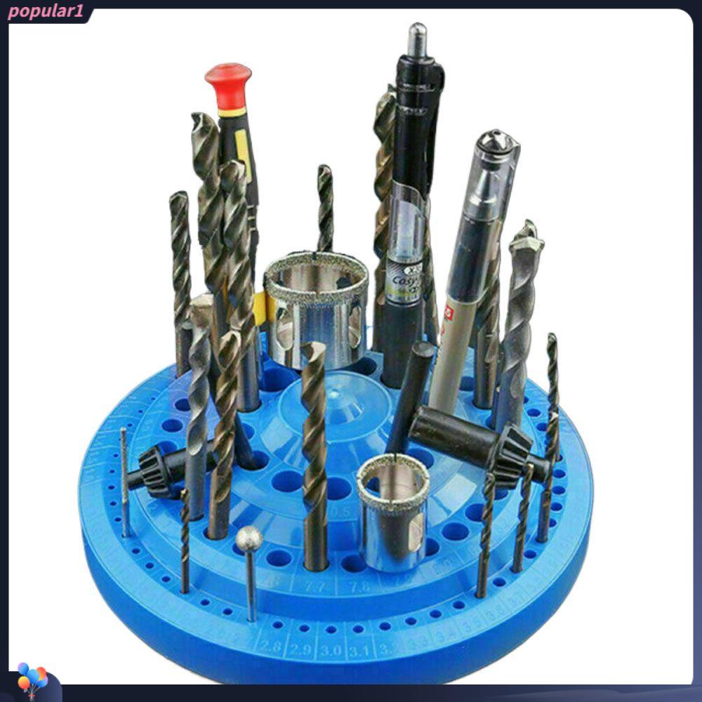 Populer Tempat Penyimpanan Mata Bor Case Tebal Bentuk Bulat Organizer Stand Drill Bit Storage Box