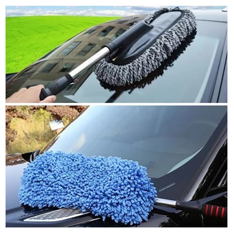 Microfiber Car Brush Kemoceng Pembersih Cuci Mobil Debu Telescopic