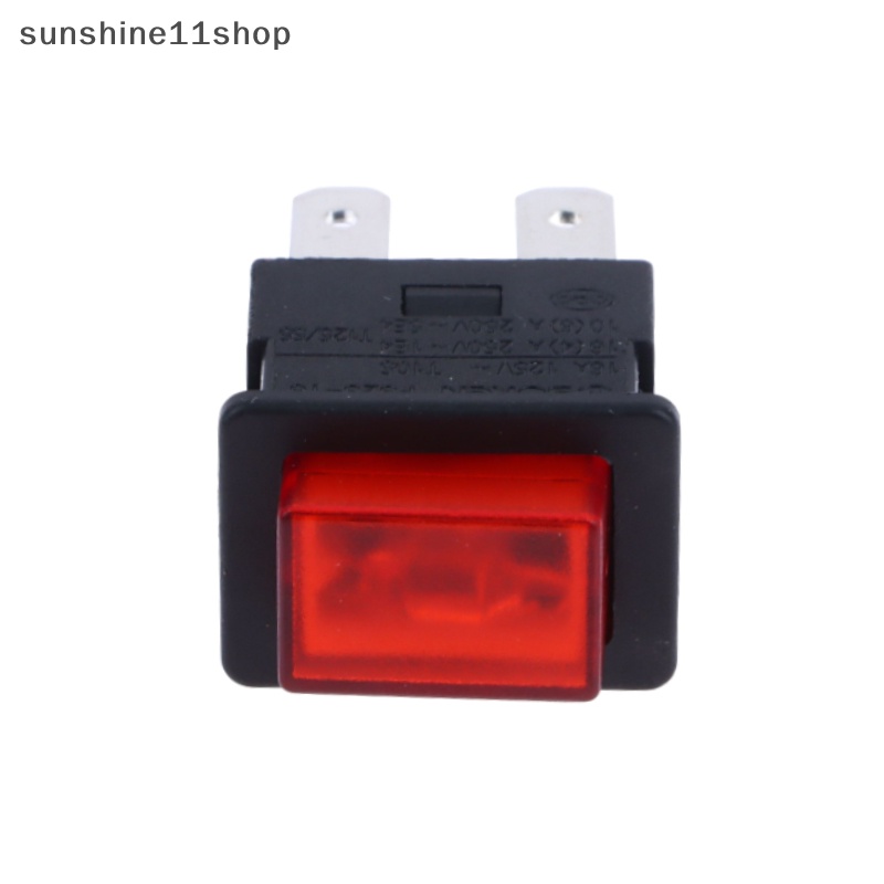 Sho 16A 4pin Dikunci Tombol Tekan Rocker Switch Listrik Dengan Lampu LED Merah Pemanas Saklar Sentuh 250V PS-23-16 N