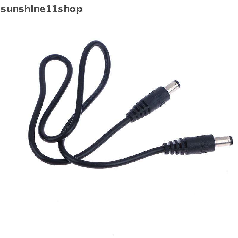 Sho Colokan Listrik DC 5.5 x 2.1mm Male To 5.5 x 2.1mm Male Kabel Konektor Adaptor CCTV 12V 10A Power Extension Cords 0.5m N