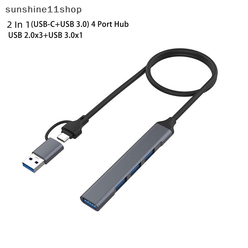 Sho 4port USB 2.0/USB 3.0 HUB Docking Adapter 5Gbps Transmisi Kecepatan Tinggi Multi-port USB Splitter Expander Untuk Komputer PC N