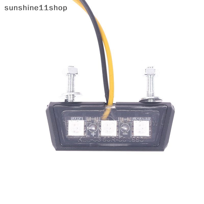 Sho Indikator Cahaya Putih Plastik Universal Suku Cadang Motor 12V LED Plat Lampu Belakang Ekor Lampu Angka N