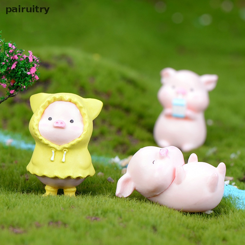 Prt Random Kawaii Babi DIY Dekorasi Rumah Patung Rumah Boneka Terrarium Lanskap Aksesoris Peri Taman Kamar Mini Dekorasi PRT