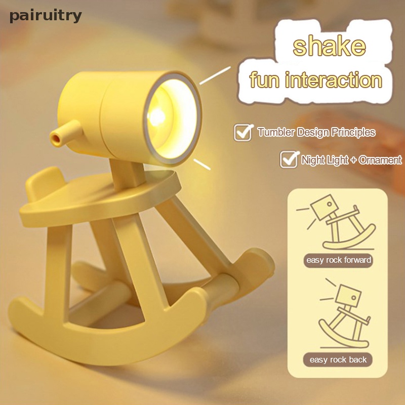 Prt Lampu Tidur LED Mini Desk Lamp Cute Lampu Suasana Meja Kamar Anak Decor Light PRT