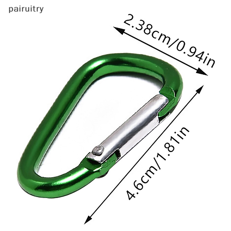 Gantungan Kunci Carabiner PRT Alluminum Alloy D-ring Buckle Spring Carabiner Snap Hook PRT