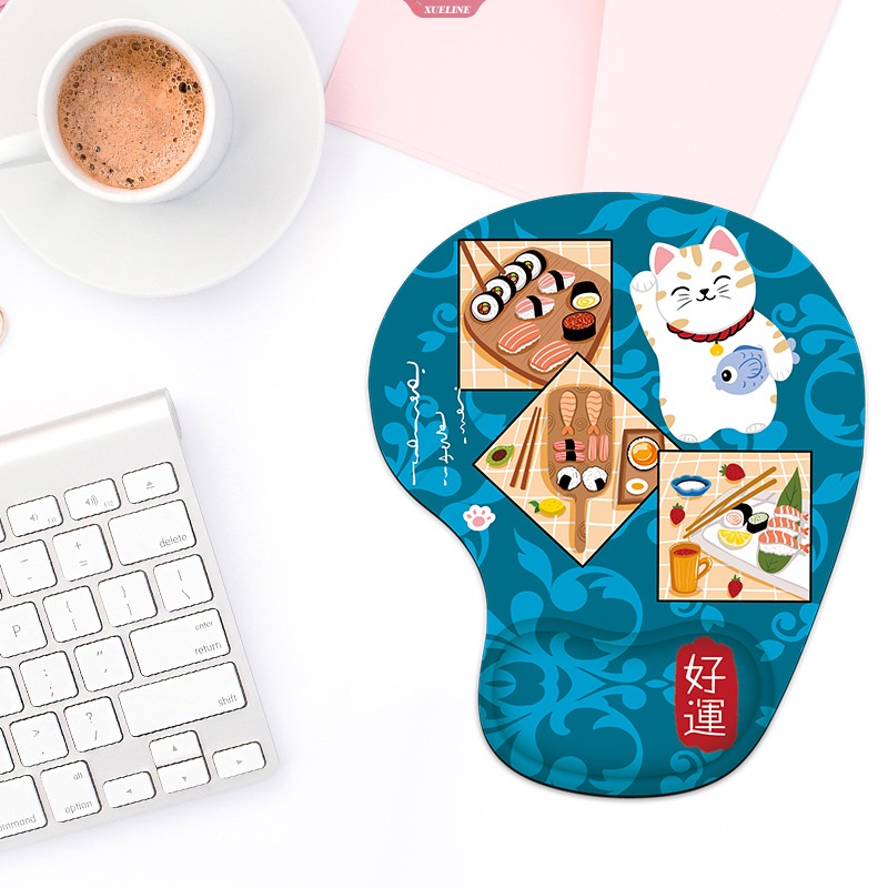 Alas Mouse Kartun Dengan Sandaran Tangan Komputer Laptop Notebook Keyboard Mouse Mat with Hand Rest Mice Pad Gaming Dengan Penyangga Pergelangan Tangan [ZXL]