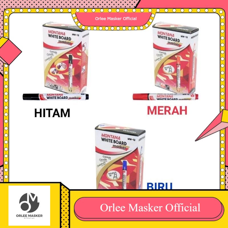 SPIDOL BESAR WHITEBOARD MONTANA HARGA U/ 1 LUSIN (12pcs) ,bisa dihapus  HARGA UNTUK SELES