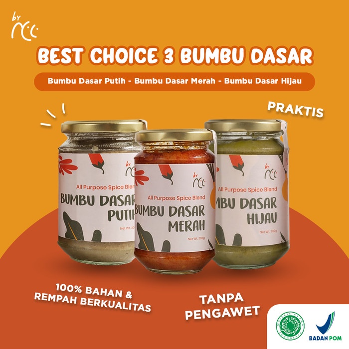 

N.E.W BEST CHOICE 3 BUMBU DASAR (PUTIH, MERAH, HIJAU)