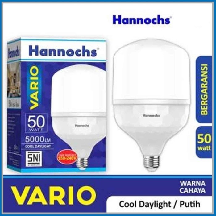 Lampu Hannochs Vario LED Bohlam 50 Watt Cool Daylight Putih Original