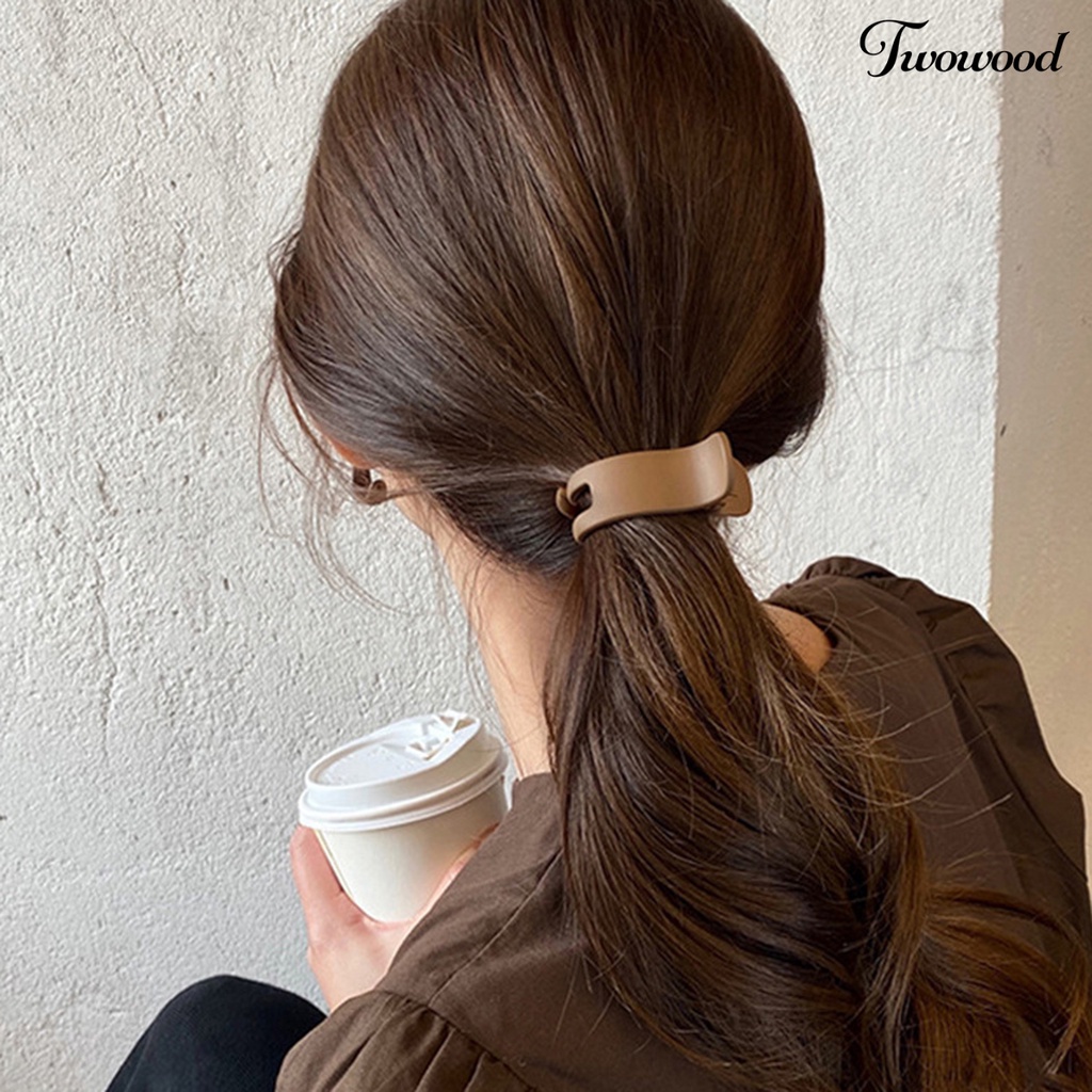 Twowood Wanita Klip Rambut Warna Solid Mudah Dioperasikan Cakar Kuat Anti-slip Silang Hiasan Rambut Hiasan Kepala Menggores Rambut Hair Gripper Aksesoris Rambut