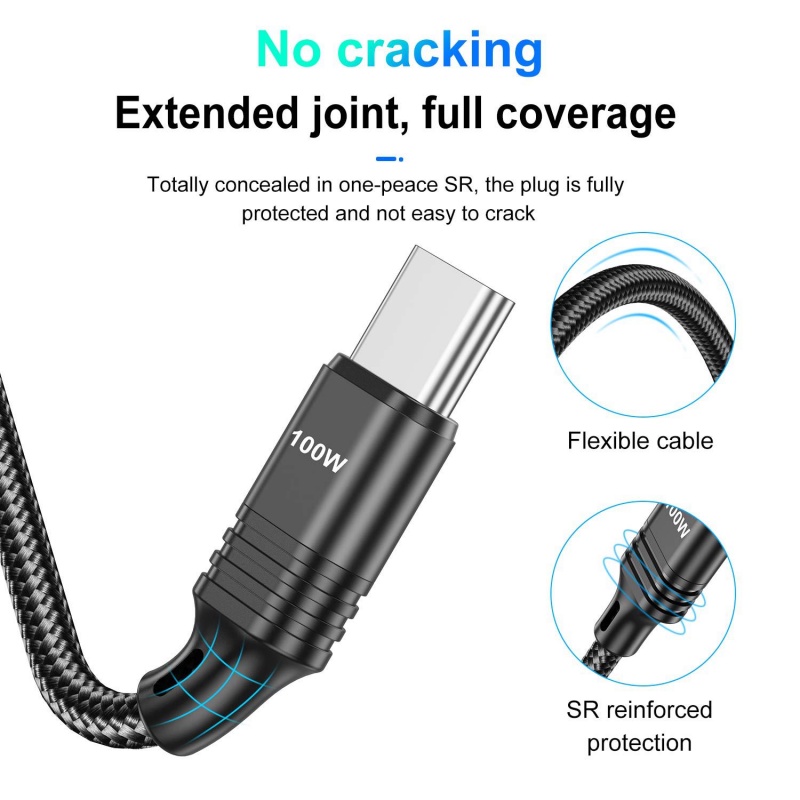 Kabel Cas PD100W 5A super fast charging PD cable Untuk laptop Apple