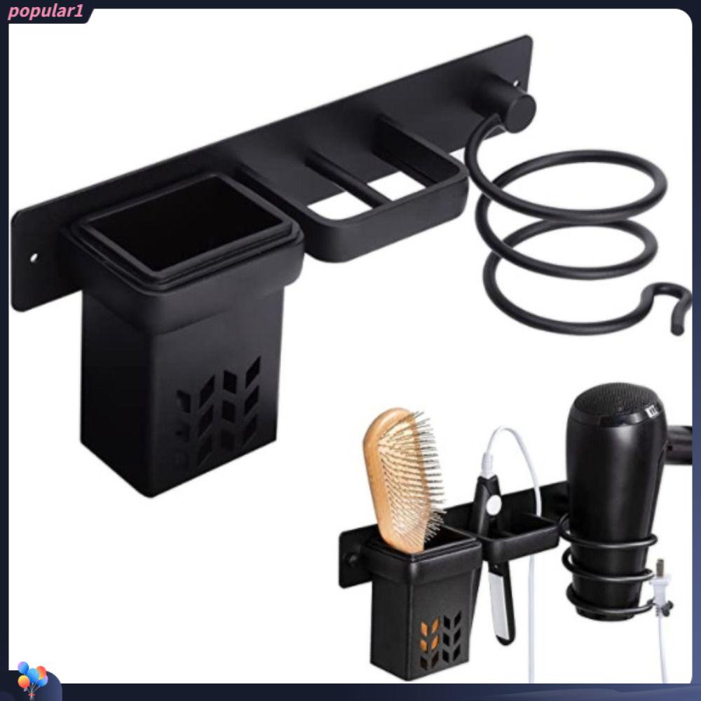 Populer Tempat Pengering Rambut Aluminium Hairdryer Rack Holder Stand Blower Organizer Rak Penyimpanan Aksesoris Kamar Mandi