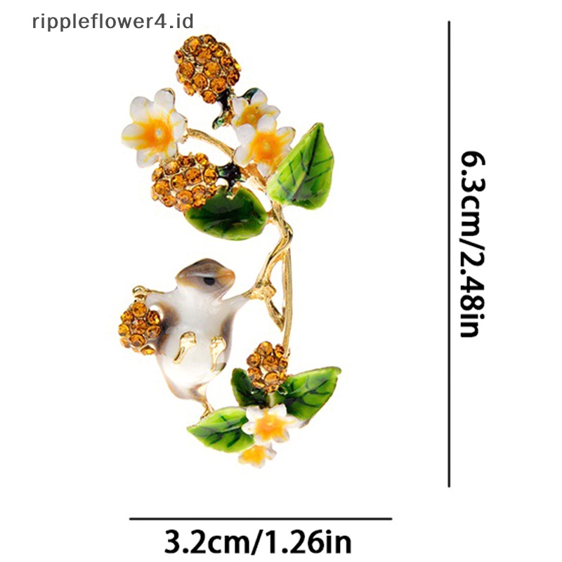 {rippleflower4.id} Bros Raspberry Pengambil Tupai Untuk Wanita Lucu Cute Animal Fashion Design Pin New Flower Aksesoris Hadiah~