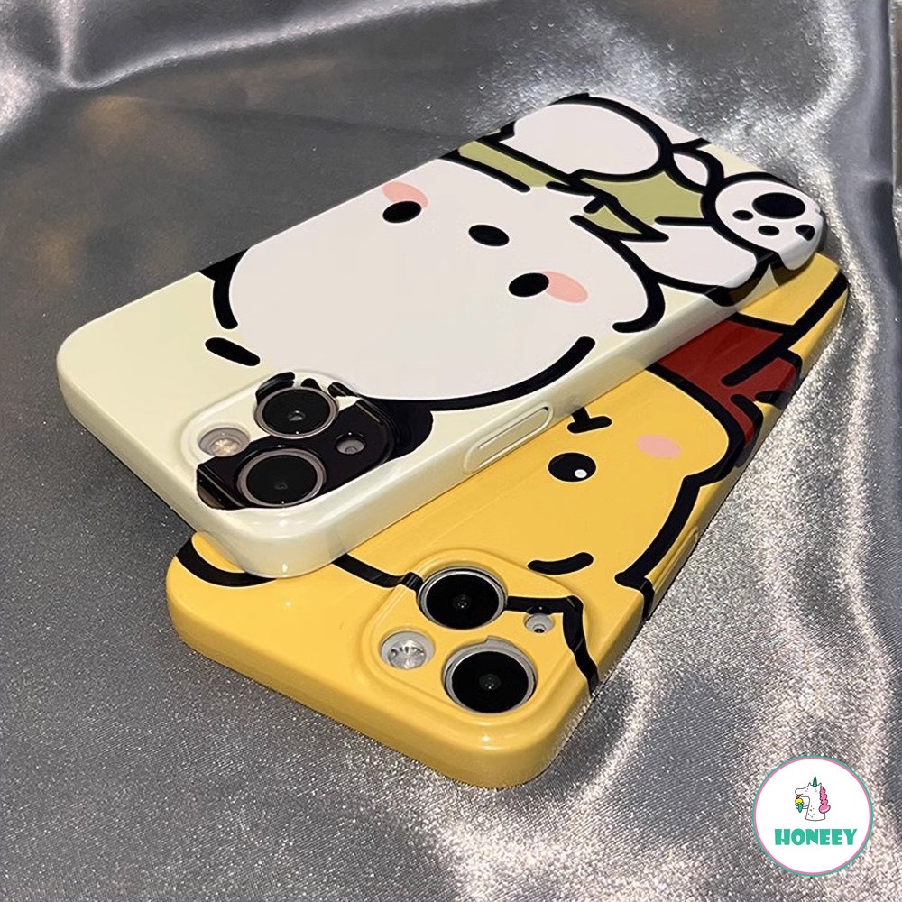 Casing Ponsel Kartun Beruang Anjing Lucu Untuk iPhone 14 Pro Max13 12 11 Pro Max Full Cover Perlindungan Lensa Shockproof Back Cover