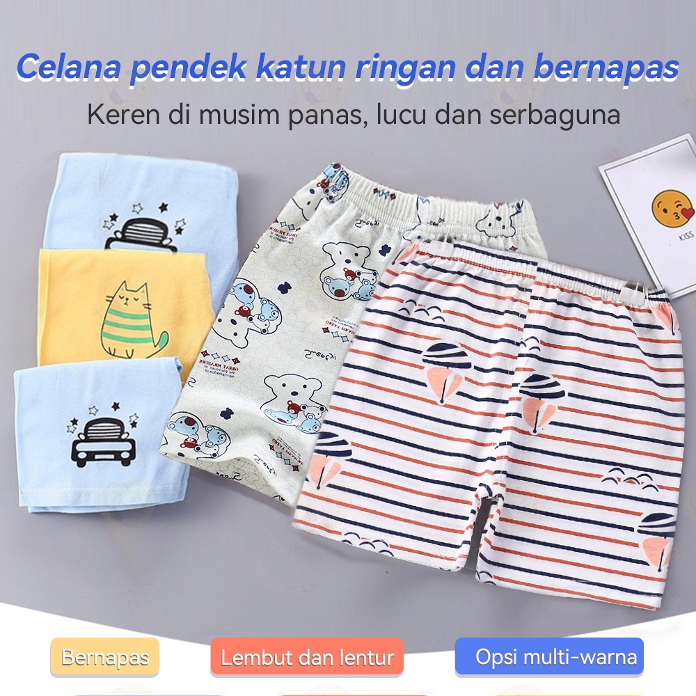 Lacoo 0-3thn  Celana pendek anak laki laki perempuan katun Celana pendek anak cowok import