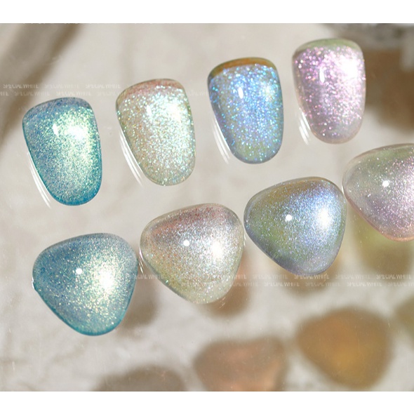 2023 NEW CHARZIEG Glitter Series Kutek UV Gel ultra-fine glitter Aurora unicorn sequin nail polish