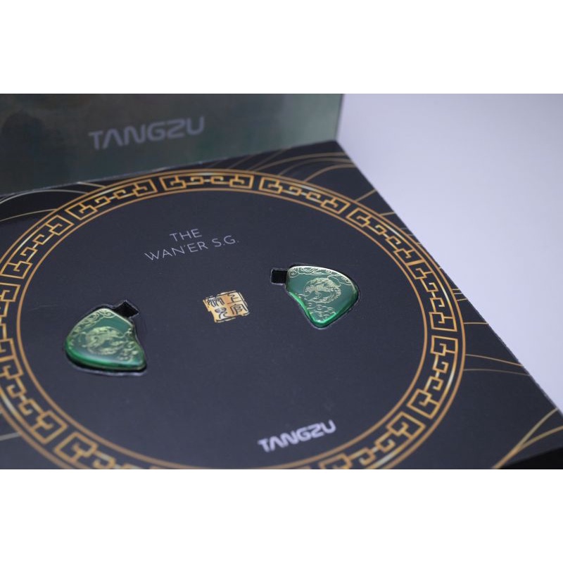 Tangzu WANER Jade Green Dengan Mic 10mm Dynamic Driver Earphone IEM 0.78 2pin Tangzu Wan er Versi Upgrade