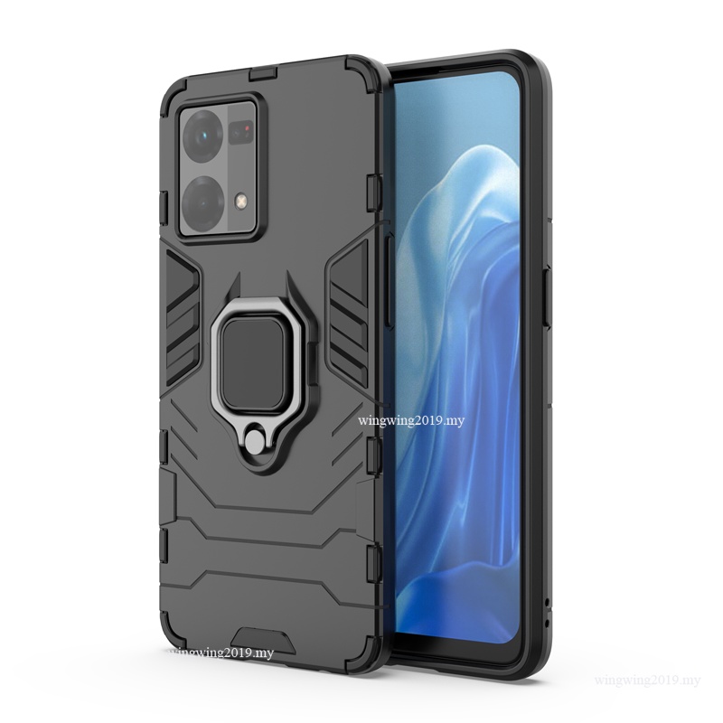 Shockproof Armor Case Untuk OPPO Reno7 4G Cases Stand Holder Magnetic Phone Back Cover Untuk Reno7 4G F12 Pro Fundas