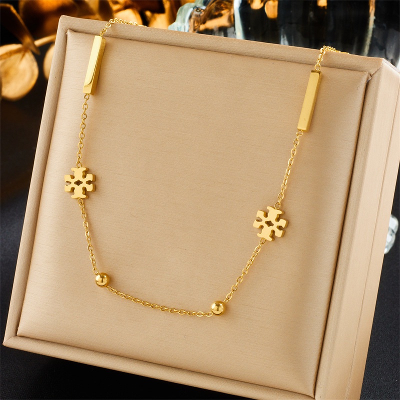 Kalung bunga TR titanium stainless steel 316L import harga grosir bisa cod 100% realpic dan boleh retur