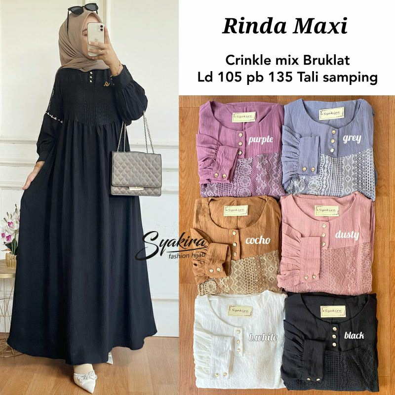 RINDA MAXI ORI SYAKIRA | Crinkle mix Bruklat