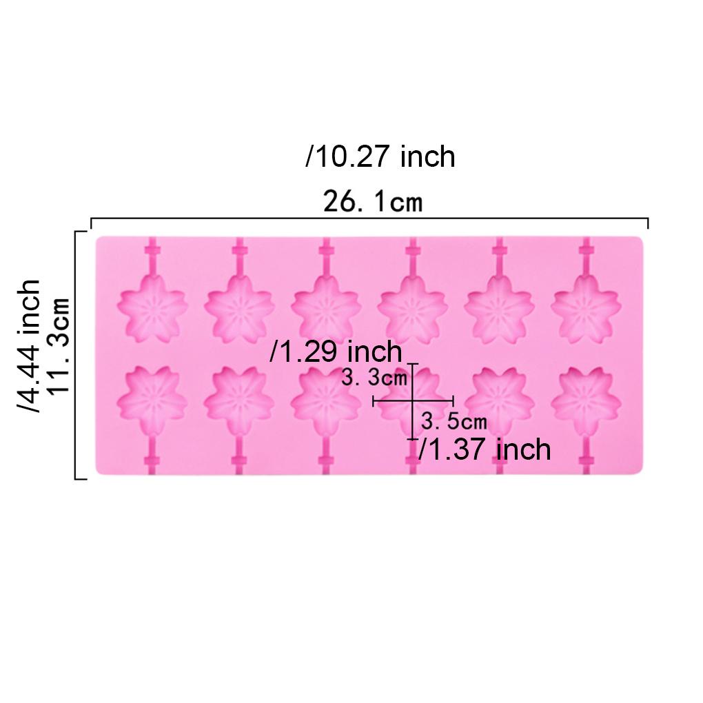 Cetakan Silikon Coklat Lolipop Cetakan Kue Bunga Lucu Anti Lengket Reusable Fondant Pastry Mold Alat Dapur