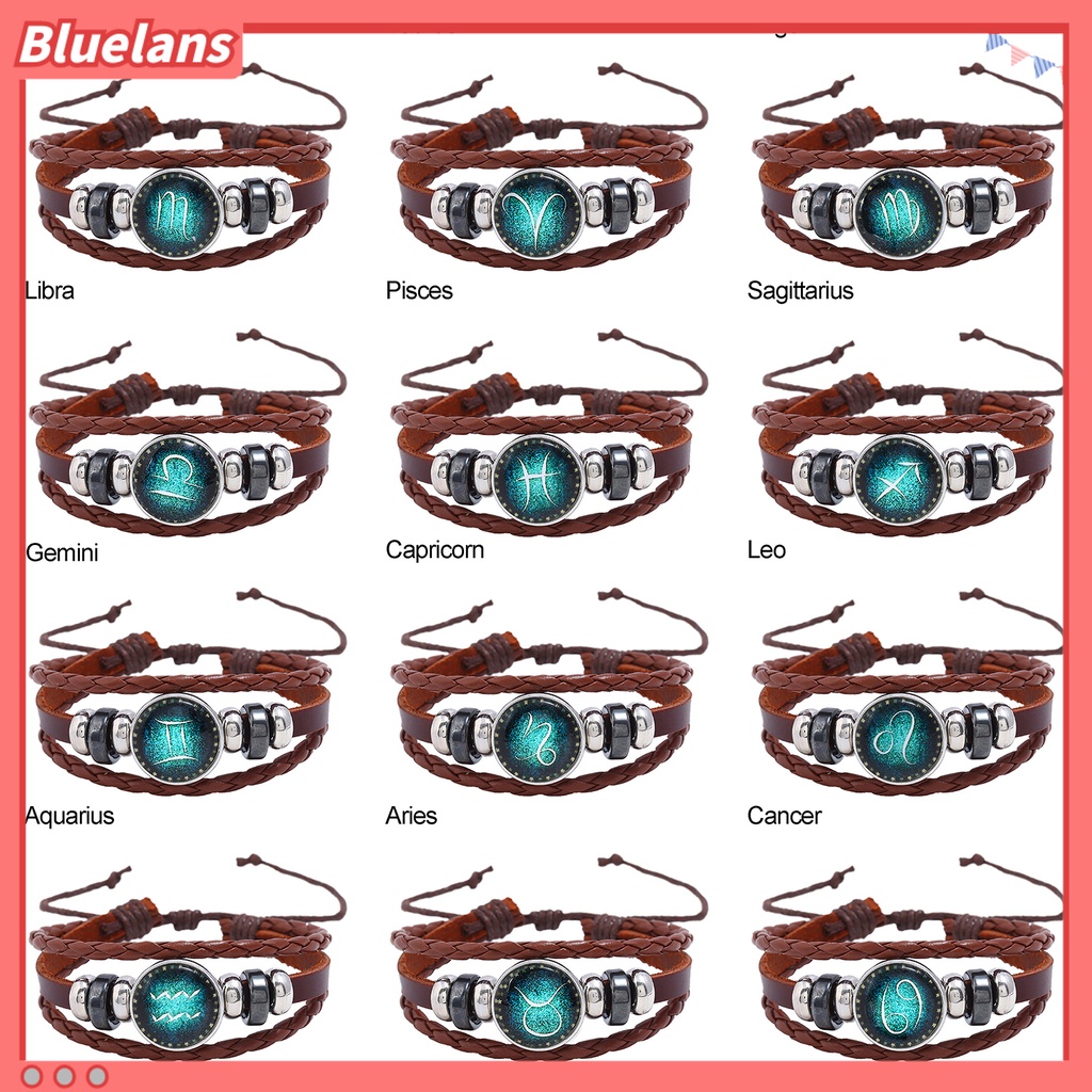 [BLS] Gelang Tali Rantai Adjustable Retro 12rasi Bintang Braided Bracelet Untuk Pesta