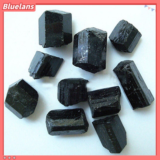 [BLS] 100g Hitam Alami Kasar Tourmaline Mineral Stone Healing Jewelry Aksesori