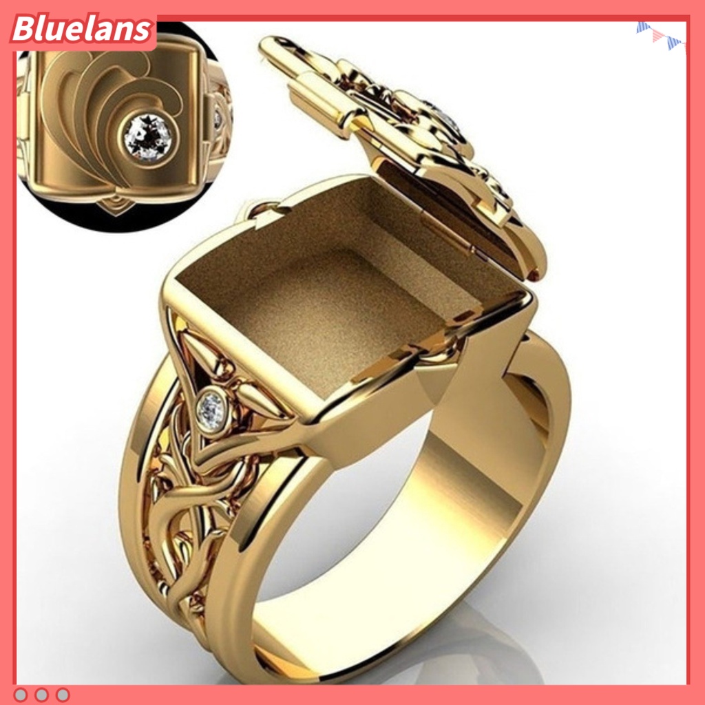 [BLS] Pria Fashion Tidak Teratur Cekung Cembung Dapat Dibuka Tutup Cincin Kreatif Perhiasan Hadiah