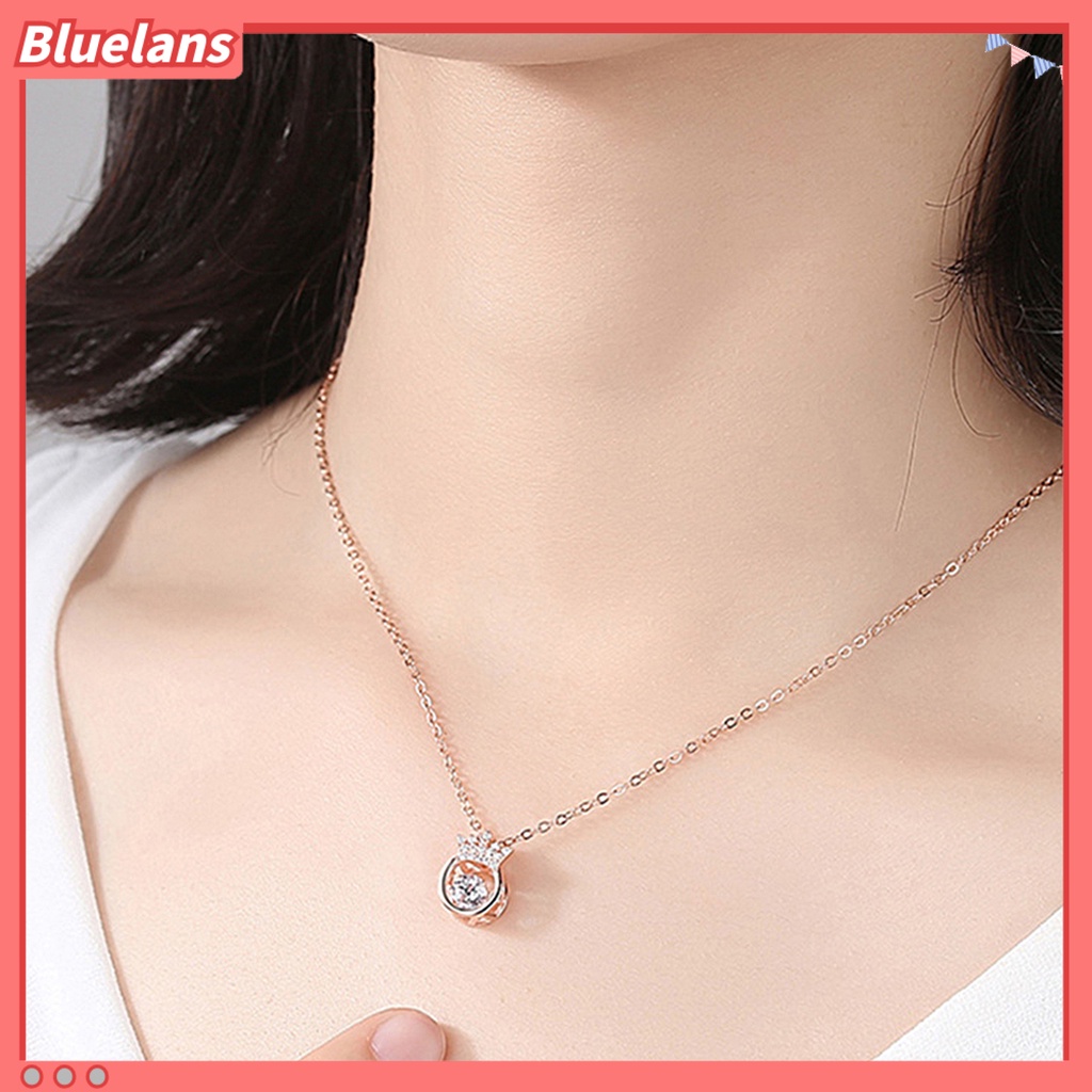 [BLS] Kalung Liontin Berkilau Trobbing Heart Copper Women Jewelry Necklace Untuk Istri