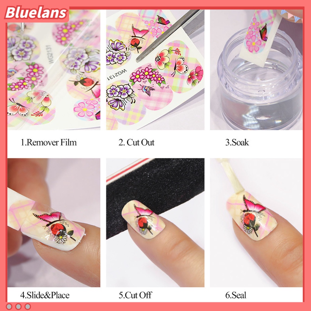 [BLM] Stiker Kuku Aman Tanpa Bau Tanpa Bau Nail Art Wanita Untuk Penggunaan Sehari-Hari