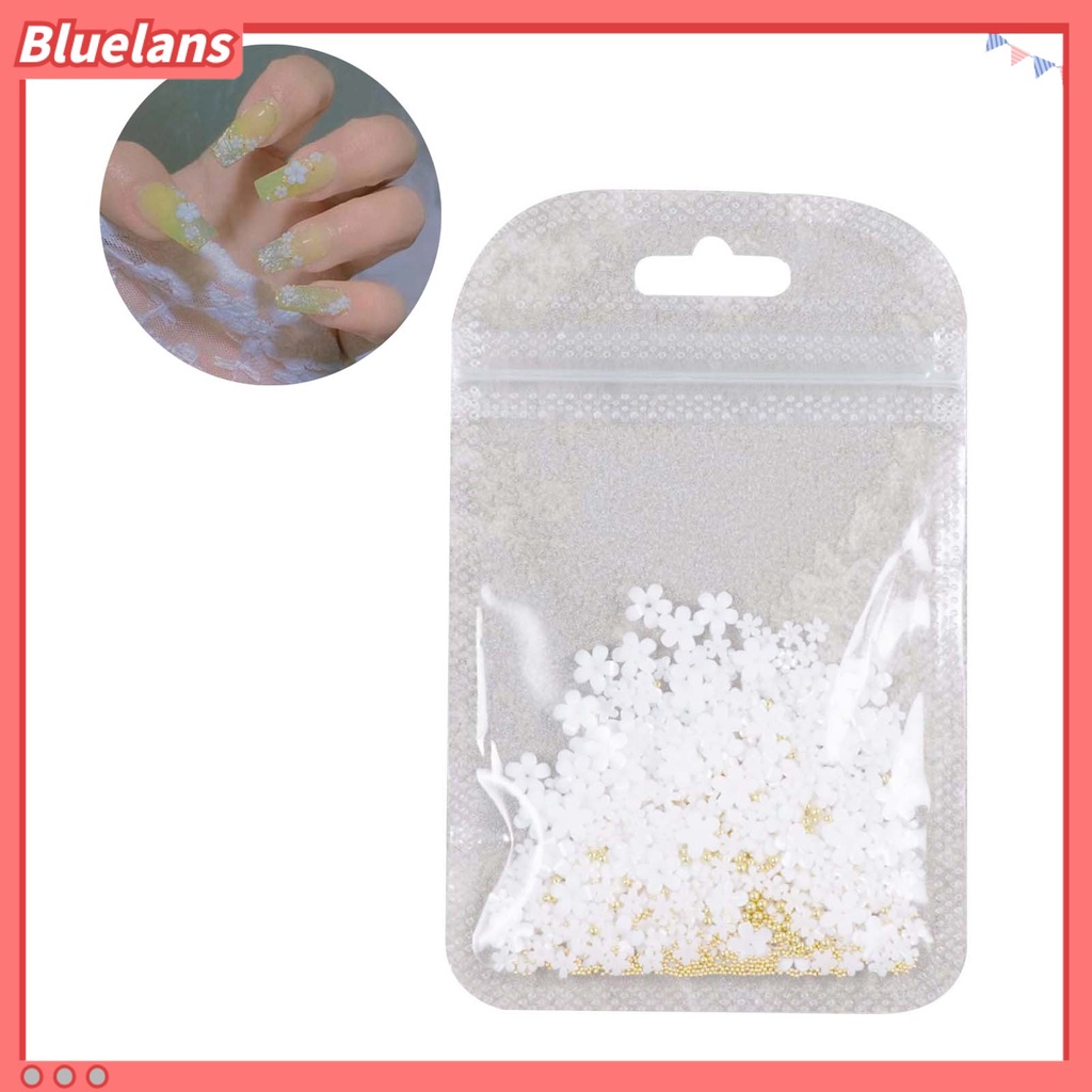 [BLM] 1pack Nail Art Bunga Hias Kreatif Resin Lima Kelopak Kecil Foral Manicure Dekorasi Untuk Wanita