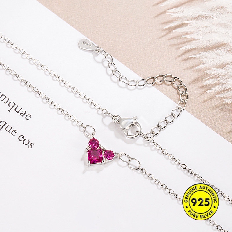 Kalung Hati Cinta Simple Perak S9252023Terbaru U1756