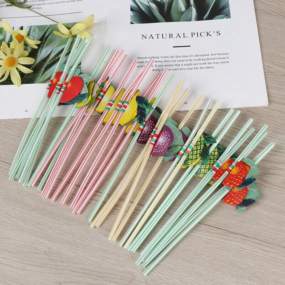 R-FLOWER Pipet 3d Gaya Hawaii Party Dressing Cocktail Sedotan