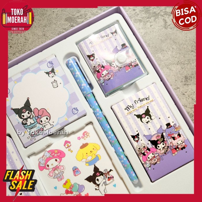 

PAKET JURNAL 7 IN 1 KUROMI SANRIO ALAT TULIS JURNAL KUROMI LUCU UNIK