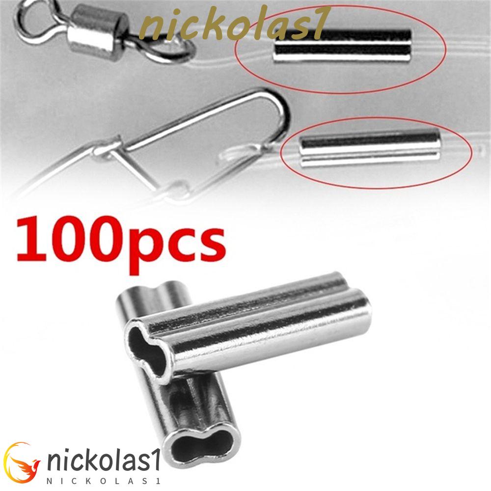 Nickolas1 Crimping Sleeves Connector Oval Tabung Tembaga Pancing Kawat Pipa Jalur Crimping