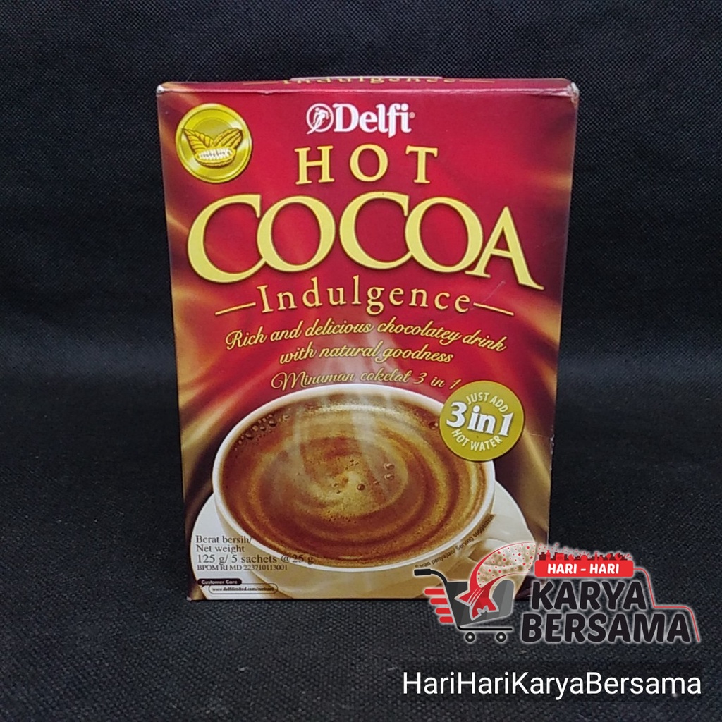 

DELFI HOT COCOA INDULGENCE 3 IN 1 BOX 5 SACHET X 25GR