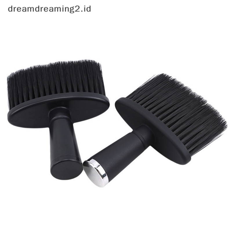 (drea) Sikat Kemoceng Wajah Leher Hitam Lembut Barber Hair Clean Hairbrush Beard Brush //