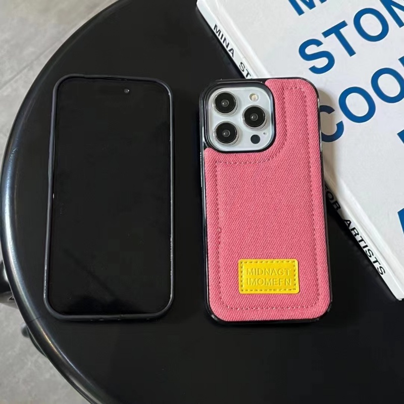 IPHONE Casing Denim Tren Dipakai Untuk Iphone13 14 12 11 Pro Max Ponsel Pasangan Perlindungan Fashion Soft Case