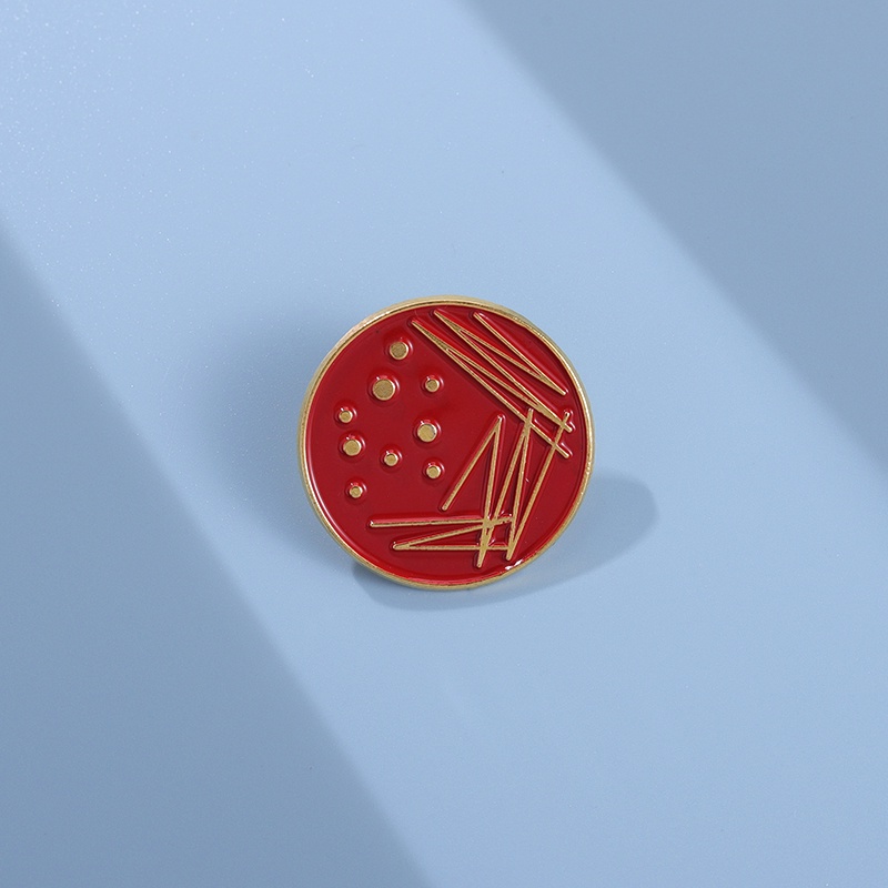 Bros Enamel Piring Petri Alloy Alat Peraga Laboratorium Kimia Lapel Pin Ransel Badge Hadiah Untuk Teman