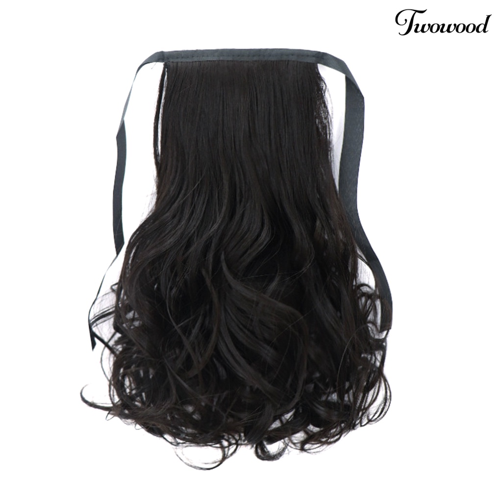 Twowood Wanita Berbulu Panjang Keriting Serat Sintetis Ponytail Palsu Wig Ekstensi Sopak