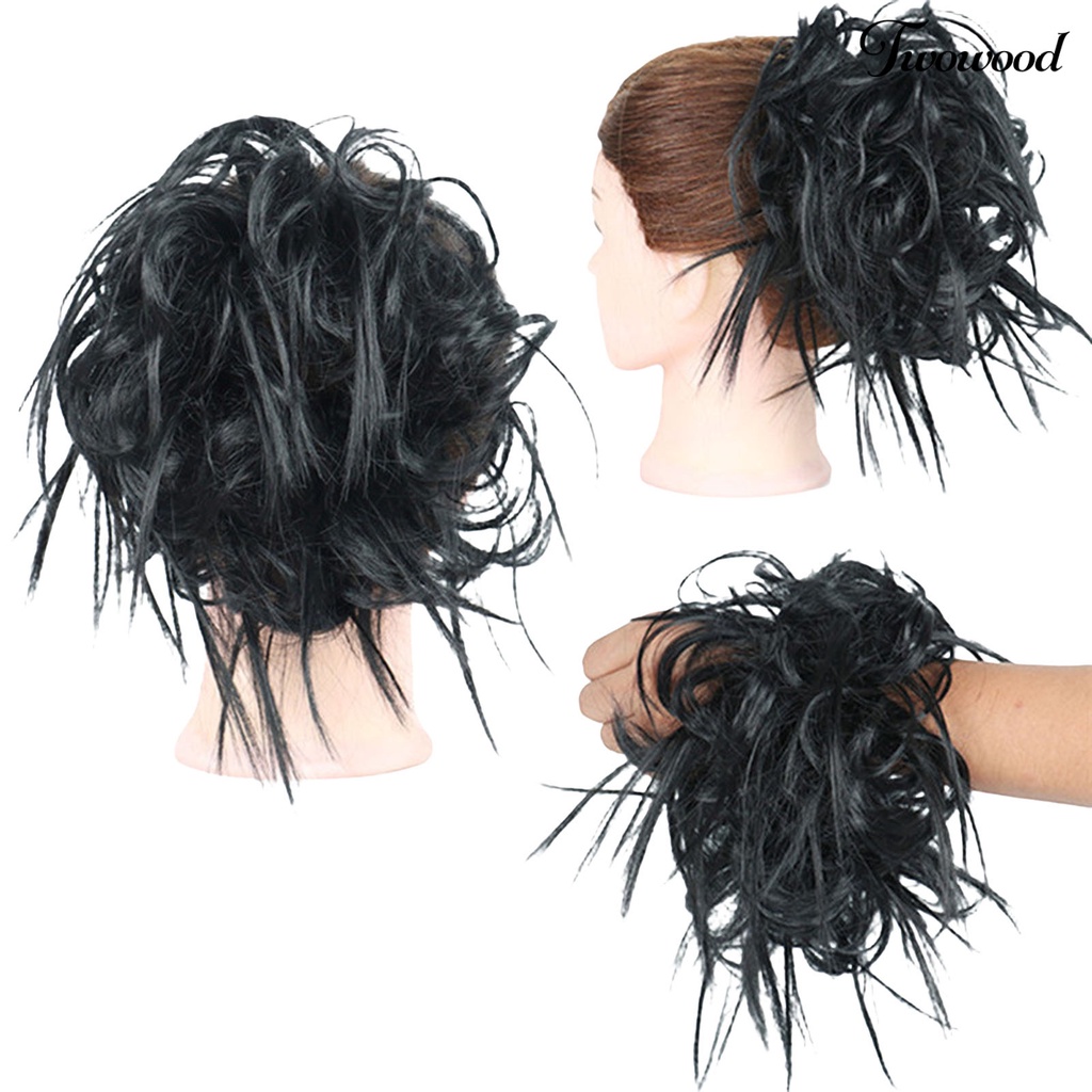 Twowood Wanita Wig Multicolor Alami Berbulu Indah Fashion Alat Makeup Suhu Tinggi Sutra Mengikat Palsu Ponytail Kepang Wig Untuk Rumah