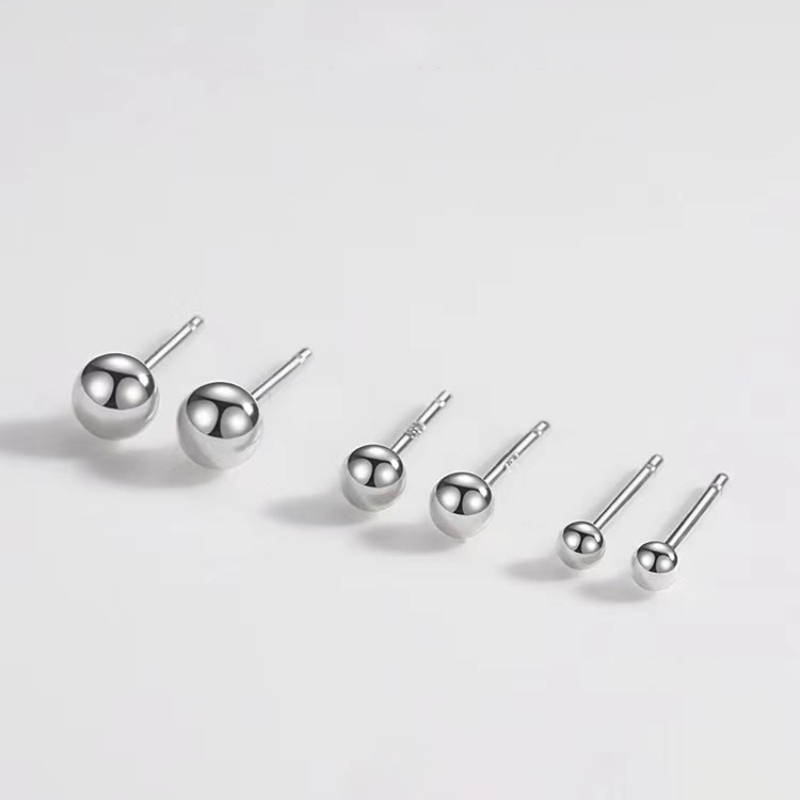 Ay(cn) Anting Tusuk Kacang Zircon Simple Kristal Silver Earring Untuk Aksesoris Perhiasan Wanita