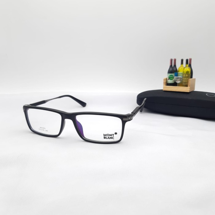 frame kacamata minus anti radiasi premium pria wanita kotak montblanc mb0555