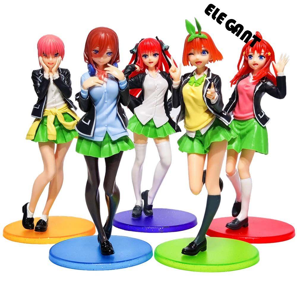 [Elegan] Nakano Miku Action Figure Mainan Kreatif Patung Nakano Miku Miniatur Gotoubun No Hanayome Ornamen Desktop Klasik
