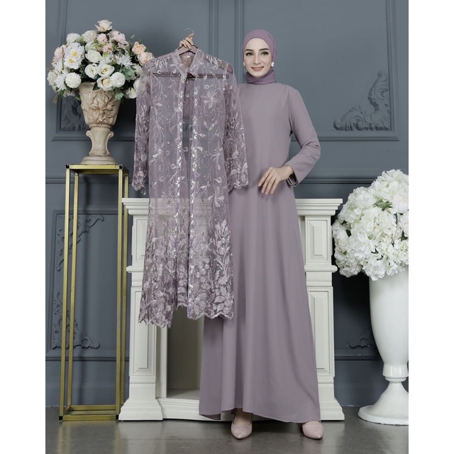 Gamis Tile Bordir| Gamis Outer Premium| Gamis Jumbo Ld 130| Gamis Kondangan Modern| Gamis Pesta Mewa